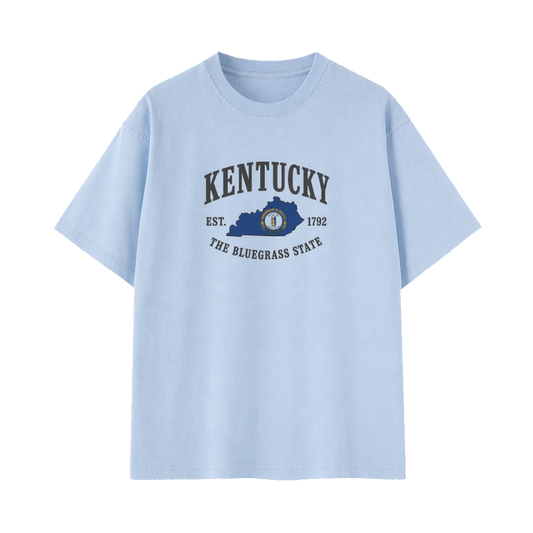 Collection 8 Kentucky Essential Cotton T-Shirt - Light Blue front