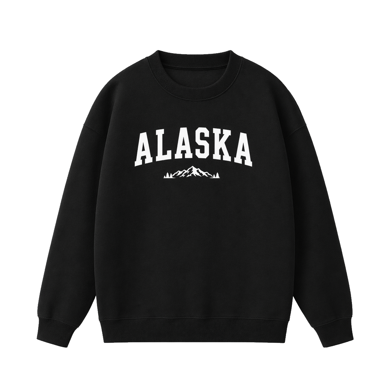 Collection 9 Alaska Essential Heavyweight Crewneck Sweatshirt - Black front
