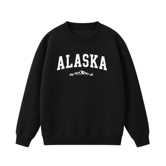 Collection 9 Alaska Essential Heavyweight Crewneck Sweatshirt - Black front