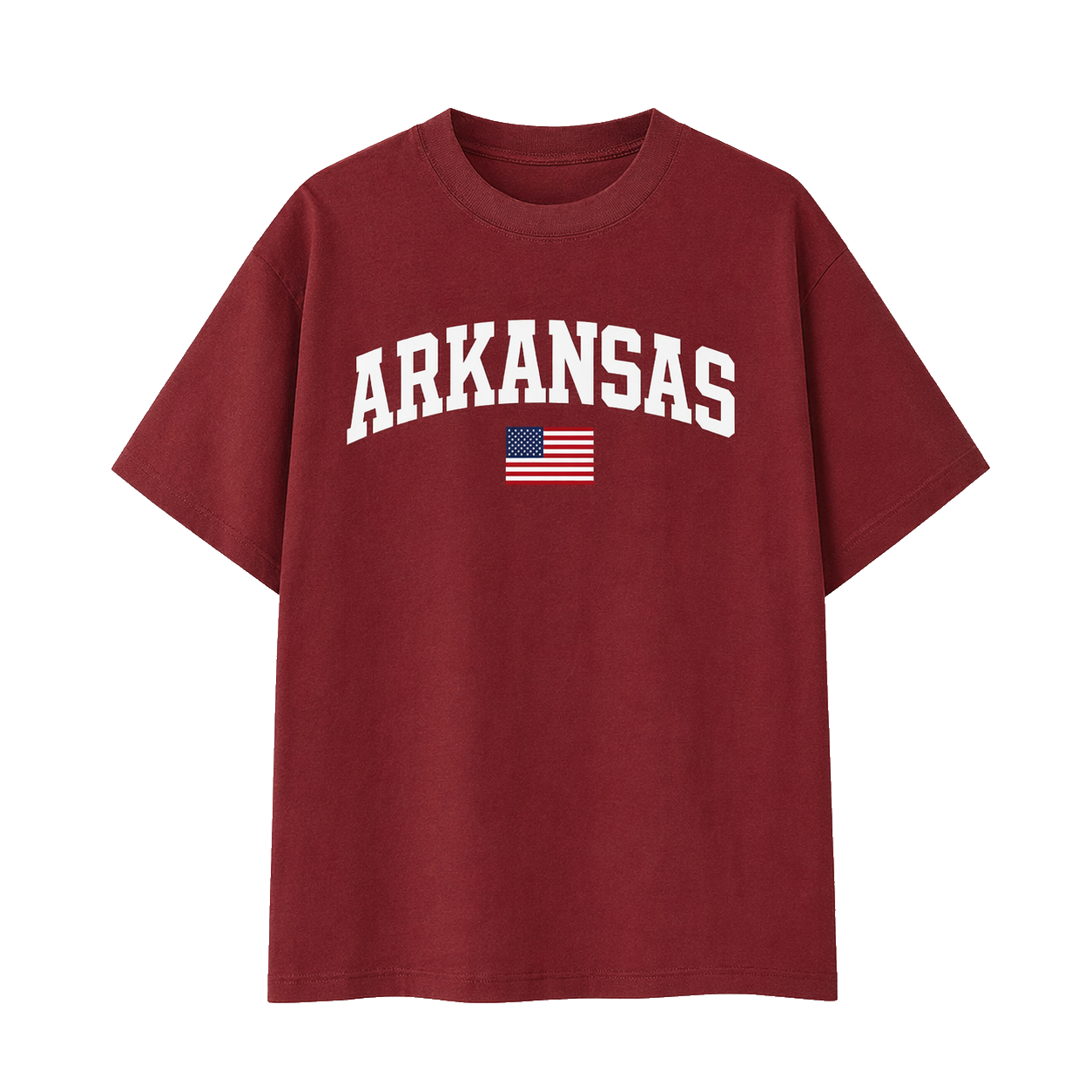 Collection 2 Arkansas Essential Cotton T-Shirt - Wine Gray front