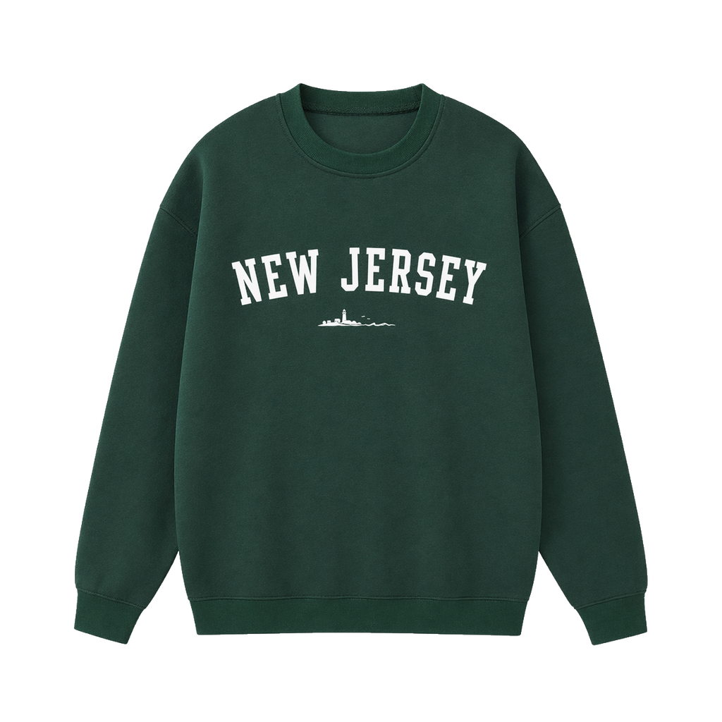 Collection 9 New Jersey Essential Heavyweight Crewneck Sweatshirt - Dark Green front
