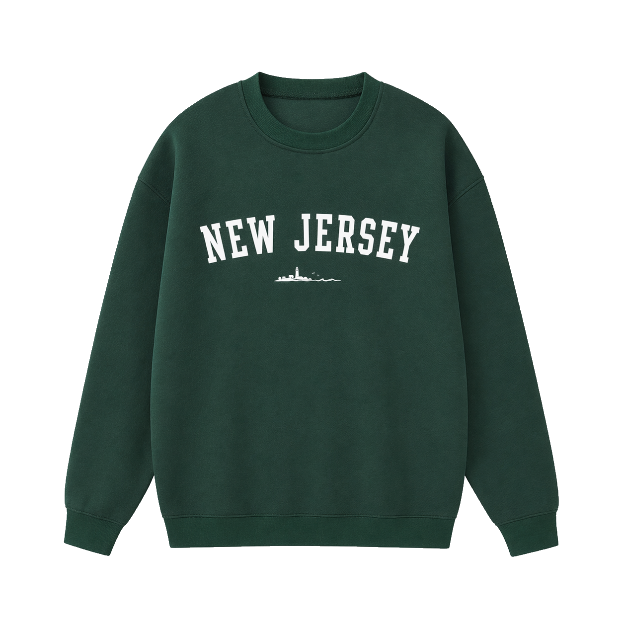 Collection 9 New Jersey Essential Heavyweight Crewneck Sweatshirt - Dark Green front