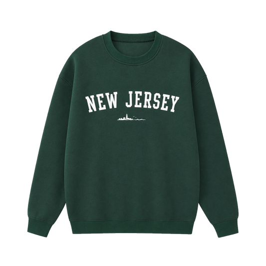 Collection 9 New Jersey Essential Heavyweight Crewneck Sweatshirt - Dark Green front