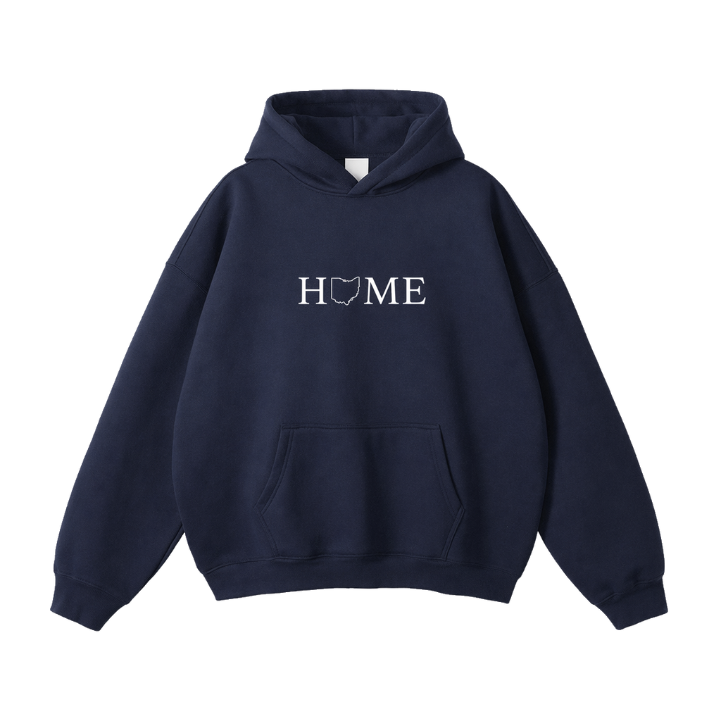 Collection 5 Ohio Oversize Fleeced Hoodie - Navy Blue front