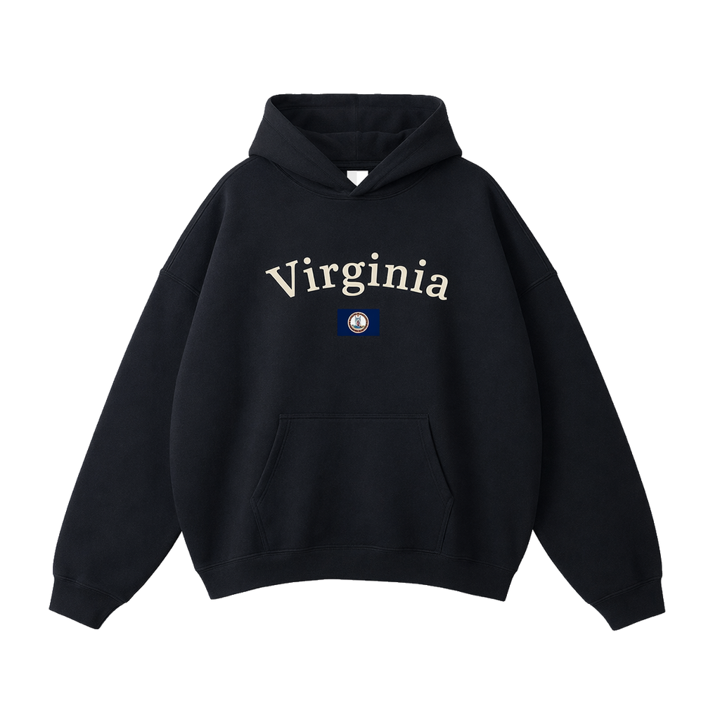 Collection 6 Virginia Oversize Fleeced Hoodie - Black front