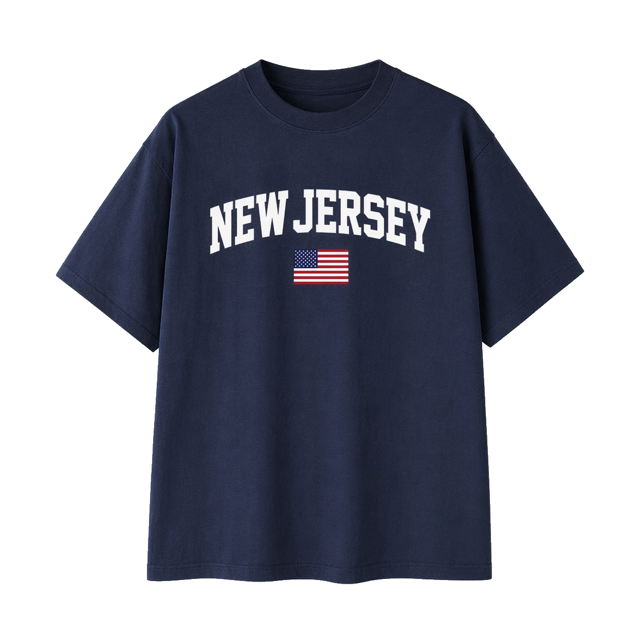 Collection 2 New Jersey Essential Cotton T-Shirt - Navy Blue front