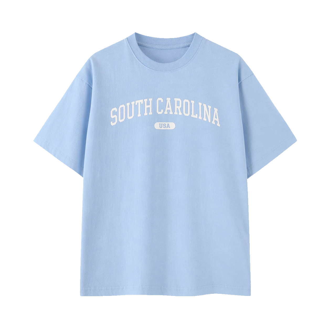 Collection 4 South Carolina Essential Cotton T-Shirt - Light Blue front