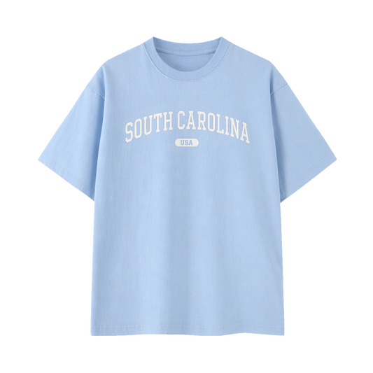 Collection 4 South Carolina Essential Cotton T-Shirt - Light Blue front