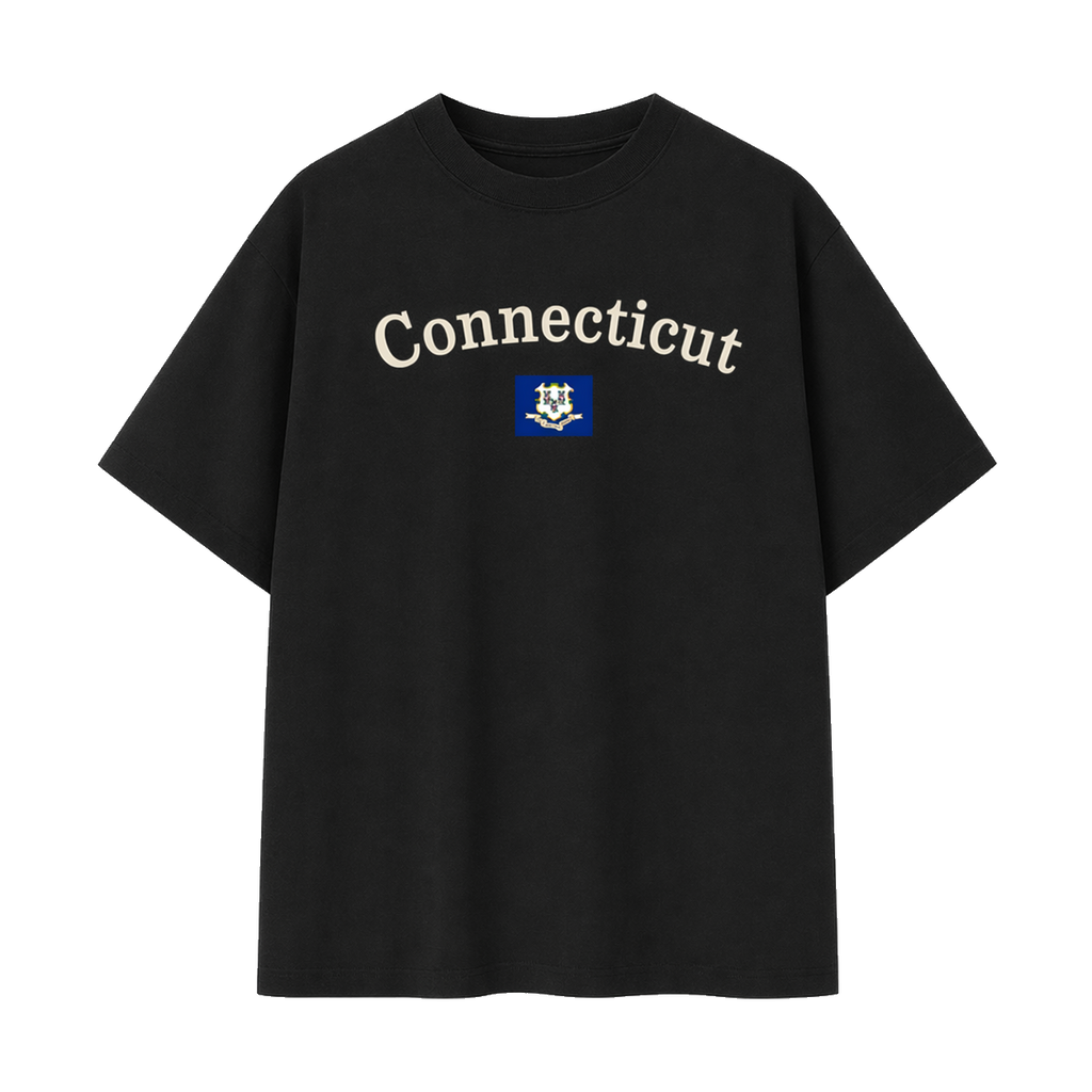 Collection 6 Connecticut Essential Cotton T-Shirt - Black front