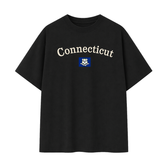 Collection 6 Connecticut Essential Cotton T-Shirt - Black front