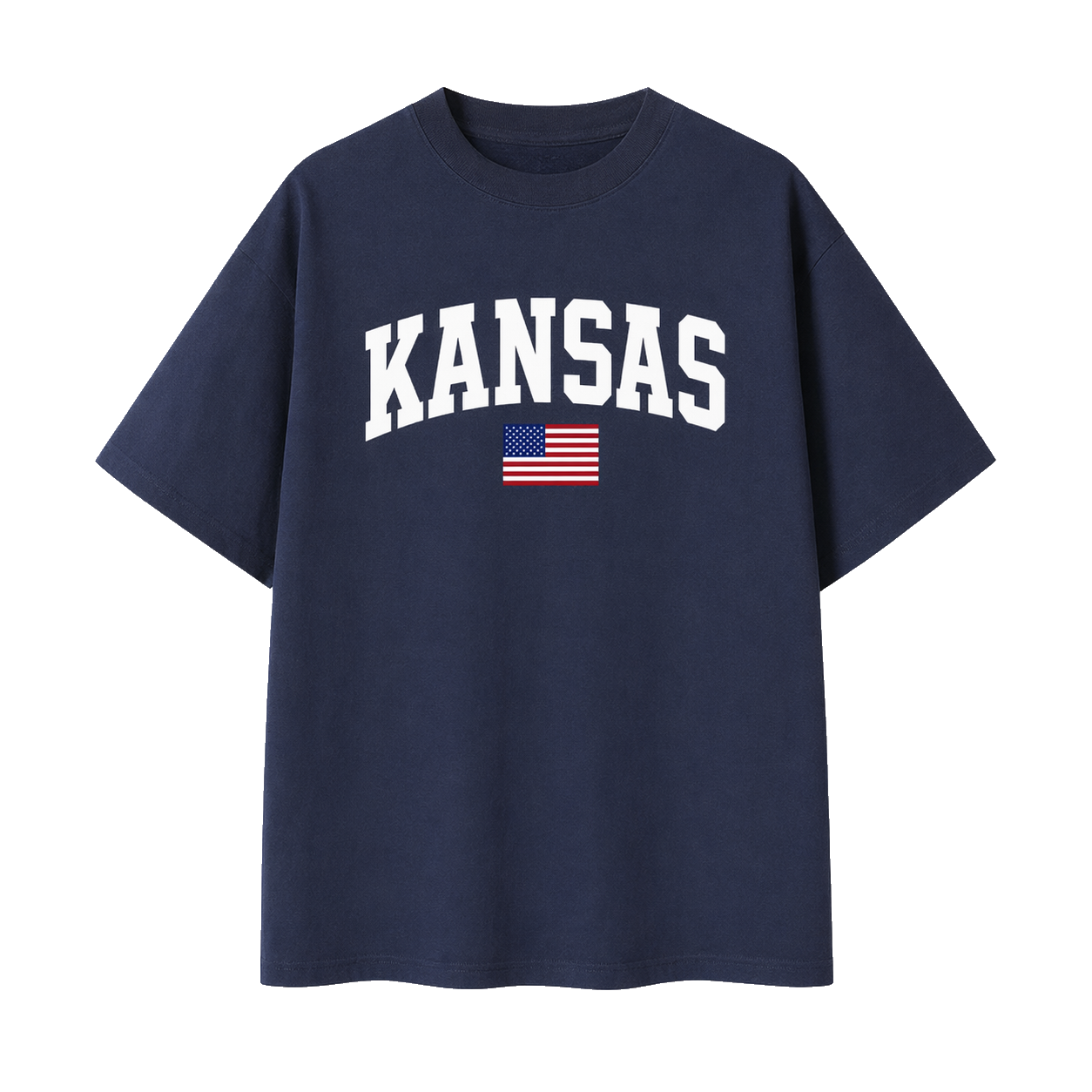 Collection 2 Kansas Essential Cotton T-Shirt - Navy Blue front