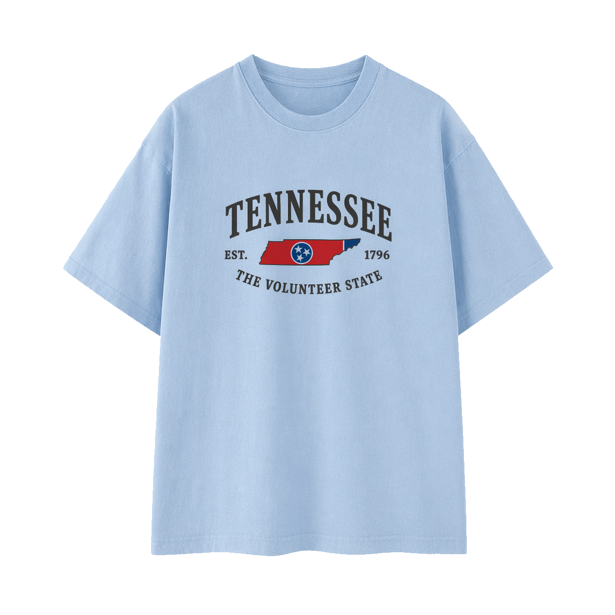 Collection 8 Tennessee Essential Cotton T-Shirt - Light Blue front