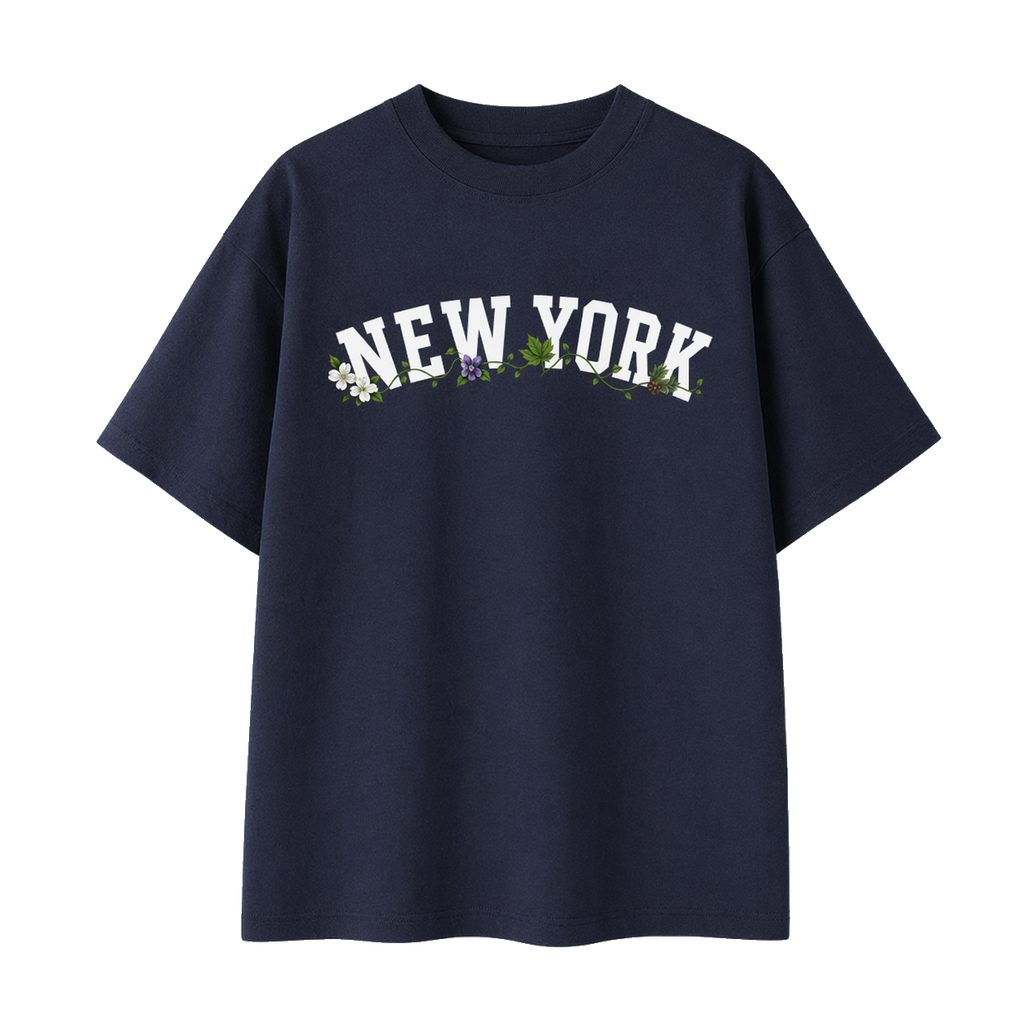 Collection 10 New York Essential Cotton T-Shirt - Navy Blue front