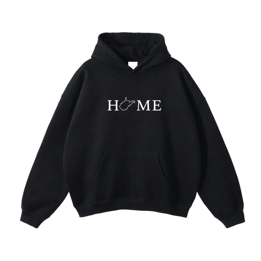Collection 5 West Virginia Oversize Fleeced Hoodie - Black front