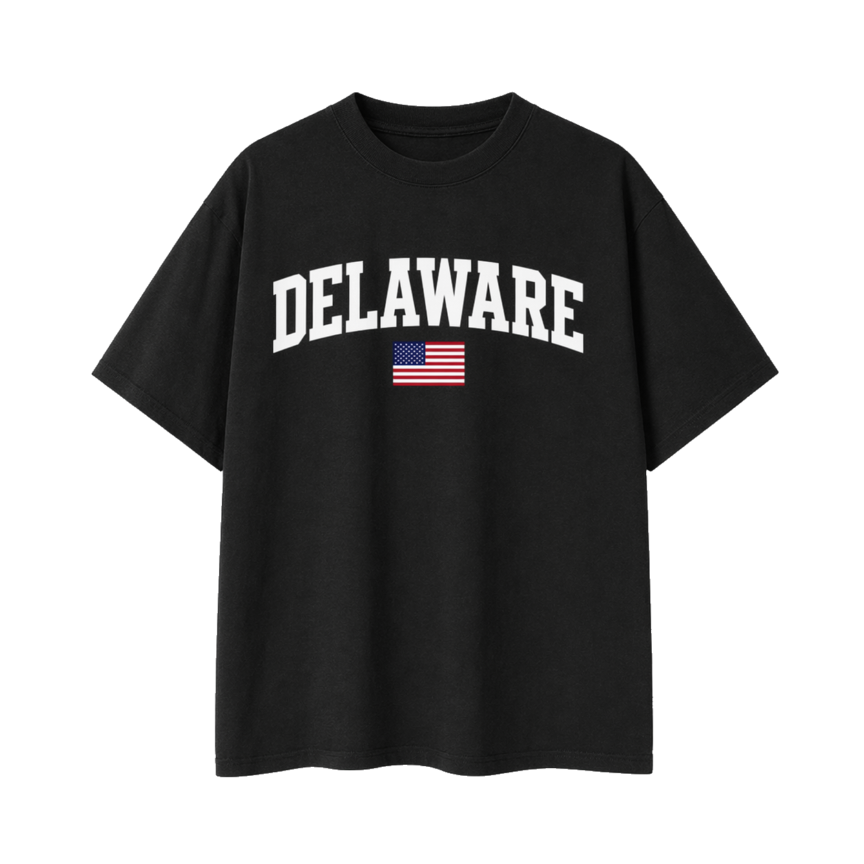Collection 2 Delaware Essential Cotton T-Shirt - Black front