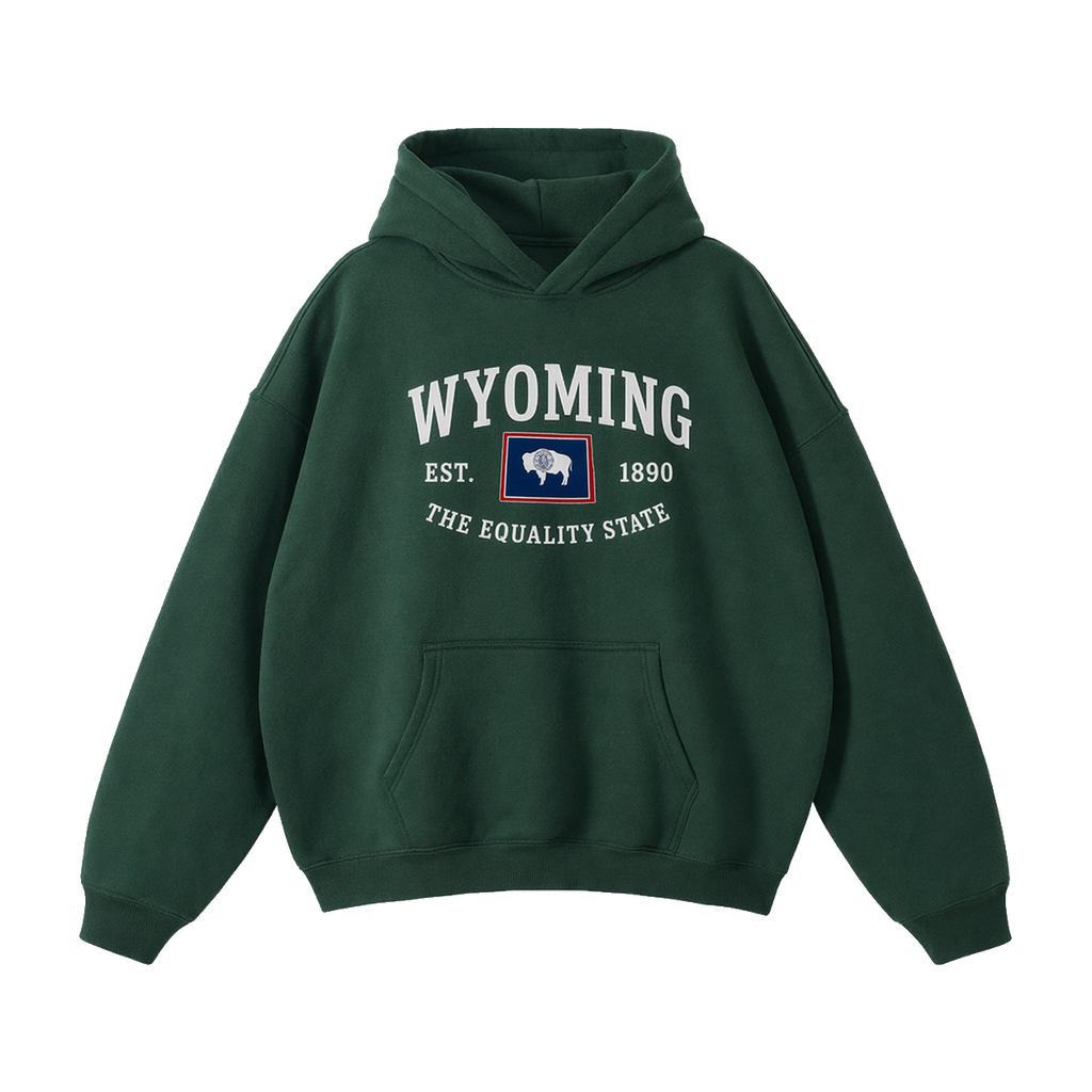 Collection 8 Wyoming Oversize Fleeced Hoodie - Eden Green front