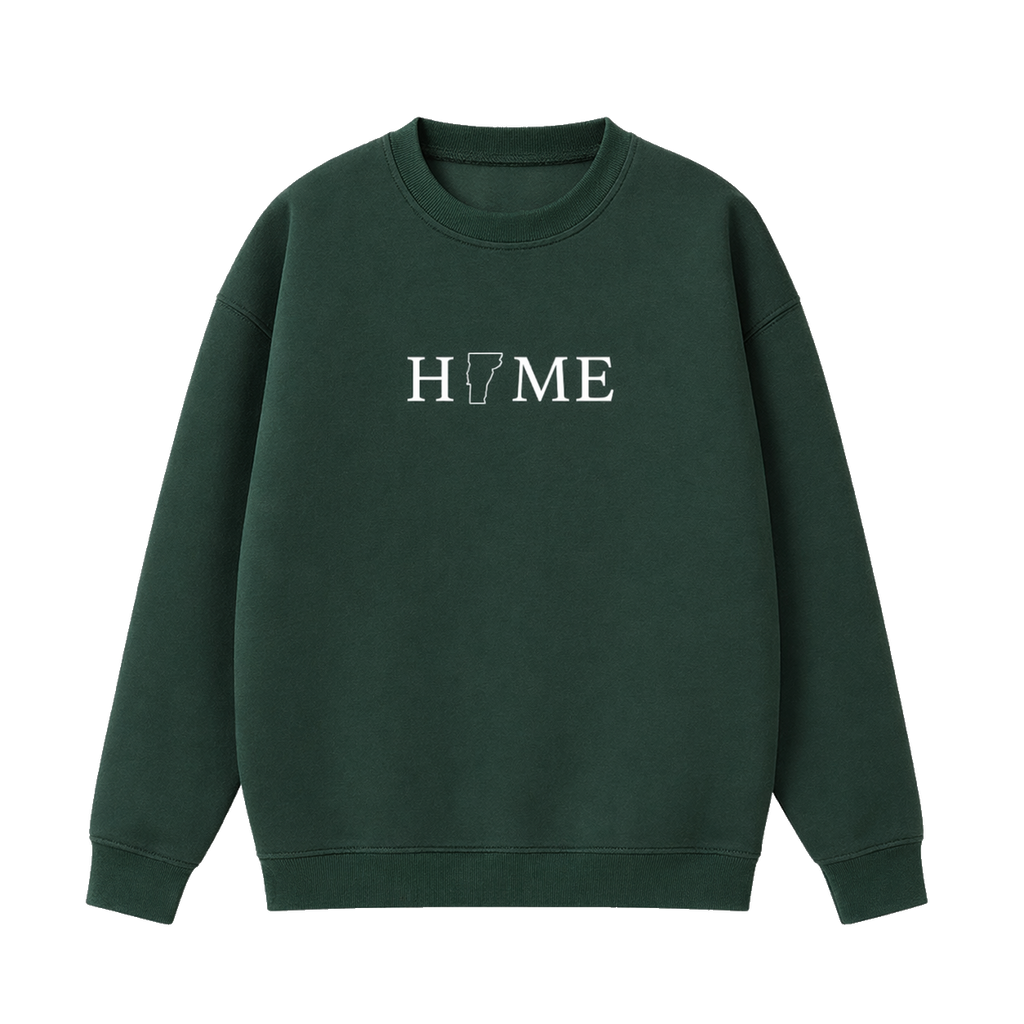 Collection 5 Vermont Essential Heavyweight Crewneck Sweatshirt - Dark Green front