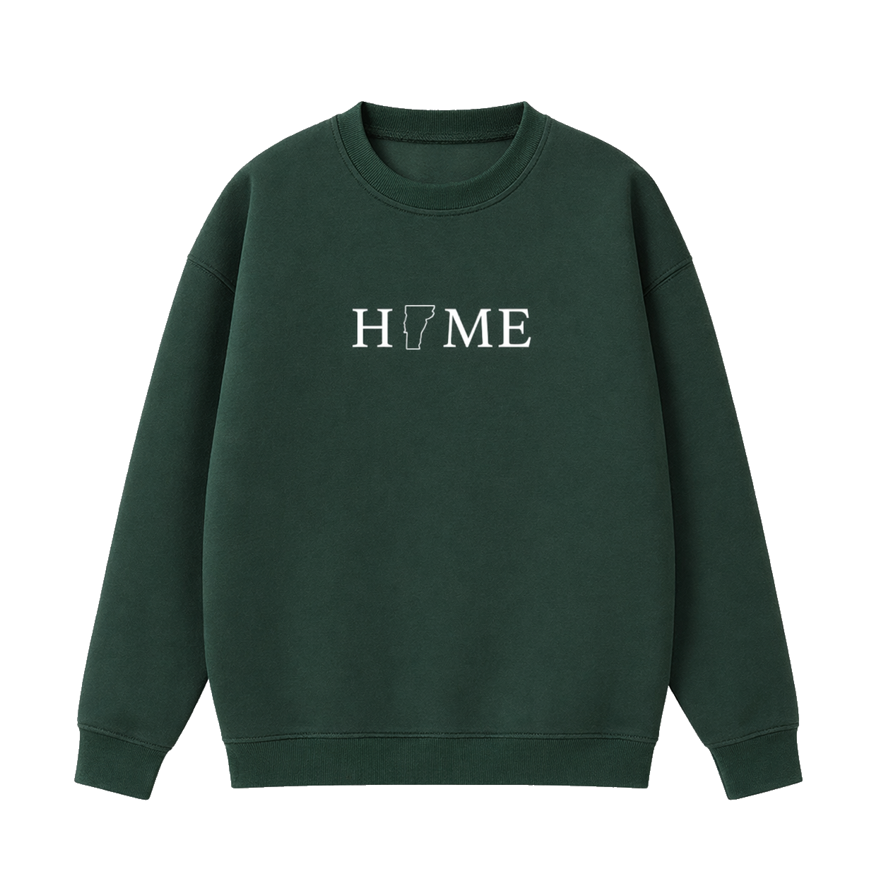 Collection 5 Vermont Essential Heavyweight Crewneck Sweatshirt - Dark Green front