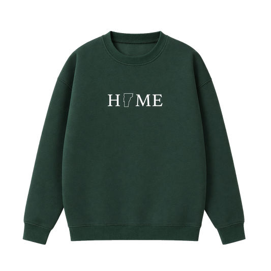 Collection 5 Vermont Essential Heavyweight Crewneck Sweatshirt - Dark Green front