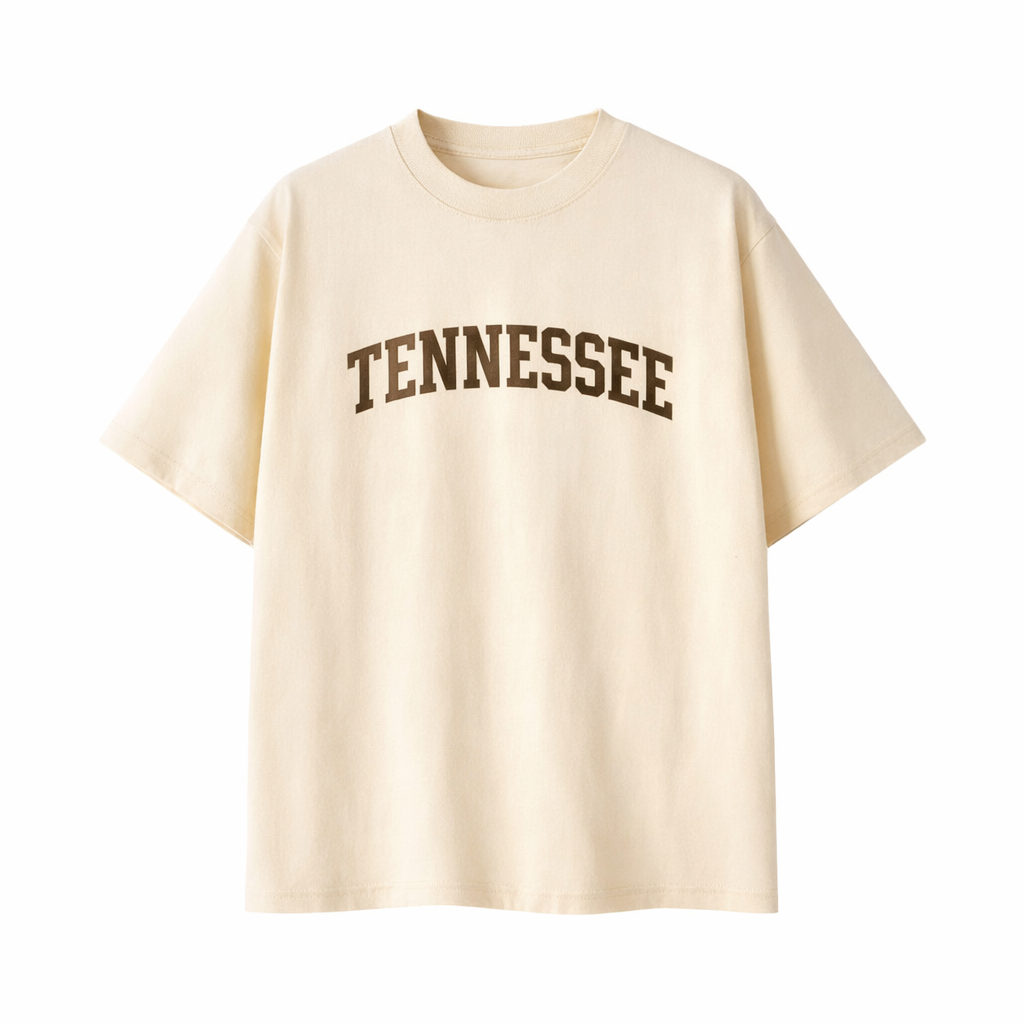 Collection 1 Tennessee Essential Cotton T-Shirt - Apricot front