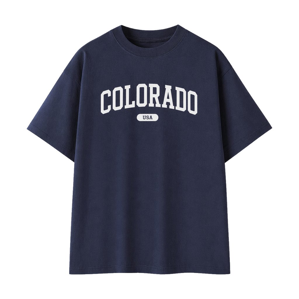 Collection 4 Colorado Essential Cotton T-Shirt - Navy Blue front