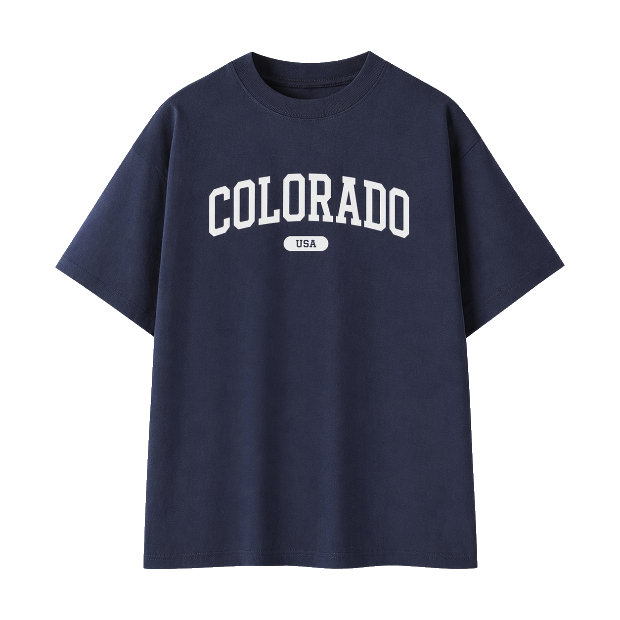 Collection 4 Colorado Essential Cotton T-Shirt - Navy Blue front