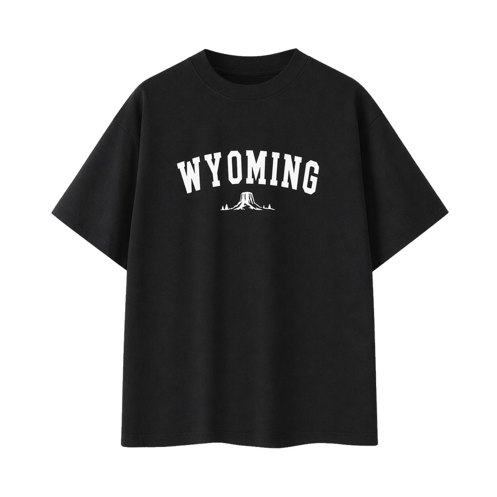 Collection 9 Wyoming Essential Cotton T-Shirt - Black front