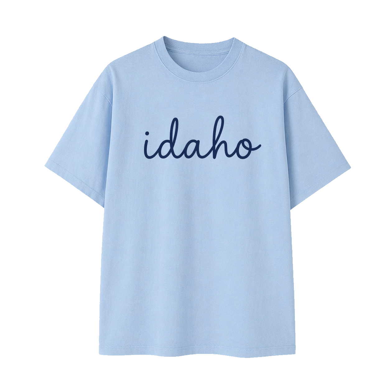 Collection 3 Idaho Essential Cotton T-Shirt - Light Blue front