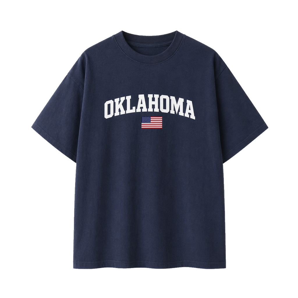 Collection 2 Oklahoma Essential Cotton T-Shirt - Navy Blue front