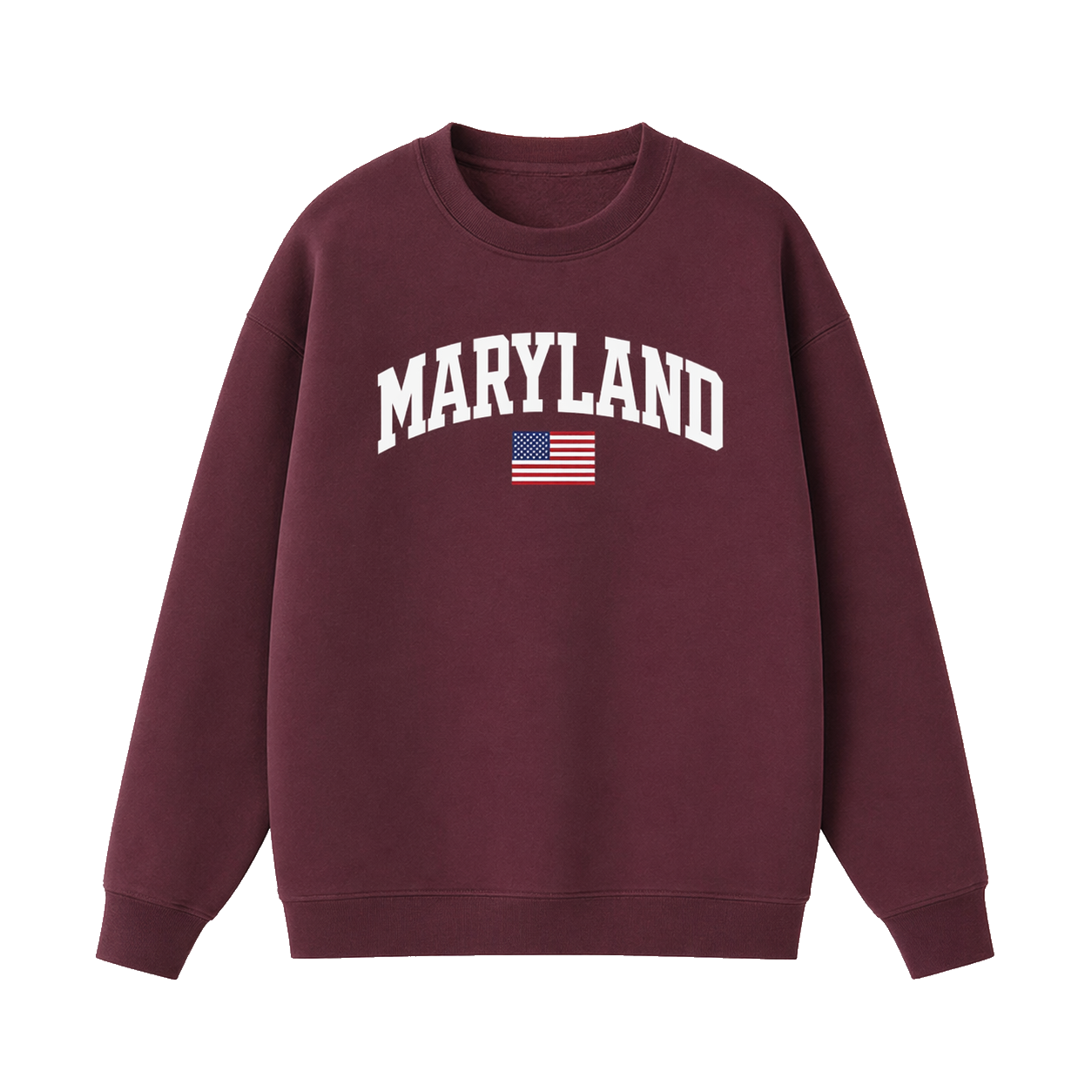 Collection 2 Maryland Essential Heavyweight Crewneck Sweatshirt - Dull Red front