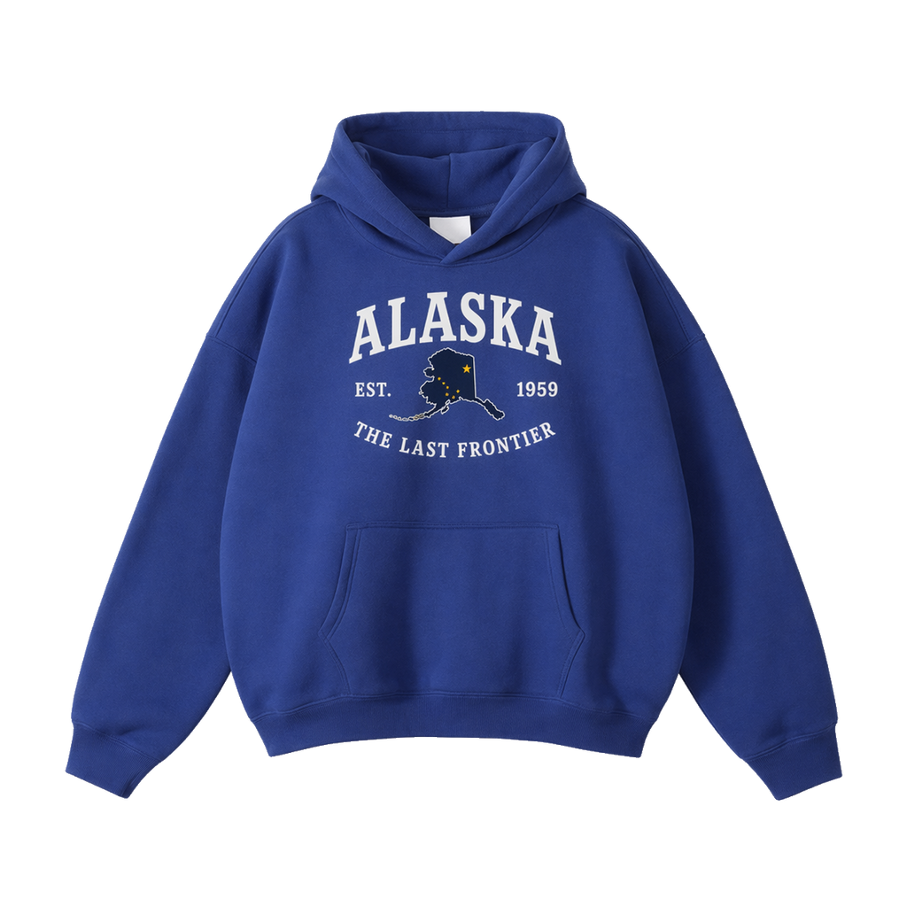 Collection 8 Alaska Oversize Fleeced Hoodie - Klein Blue front