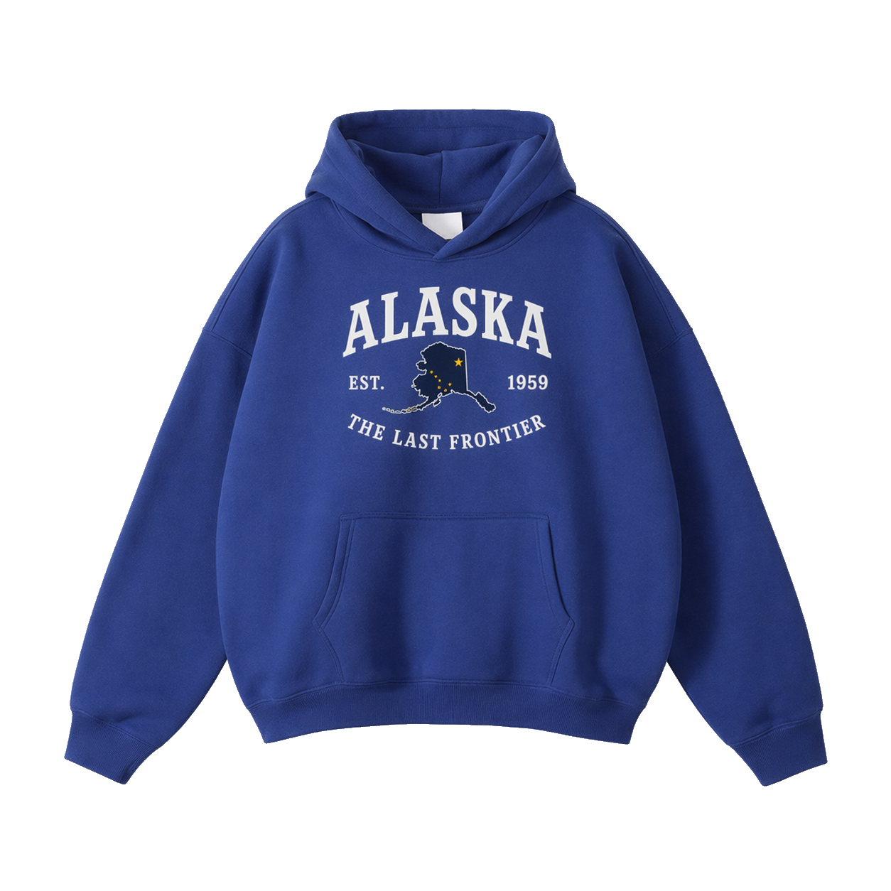 Collection 8 Alaska Oversize Fleeced Hoodie - Klein Blue front