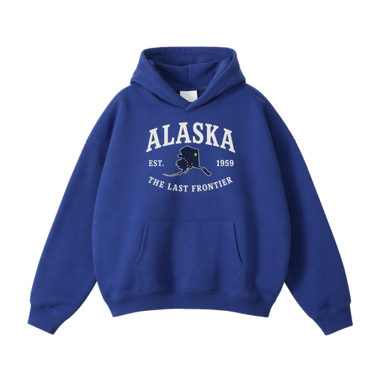 Collection 8 Alaska Oversize Fleeced Hoodie - Klein Blue front