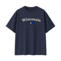 Collection 6 Wisconsin Essential Cotton T-Shirt - Navy Blue front