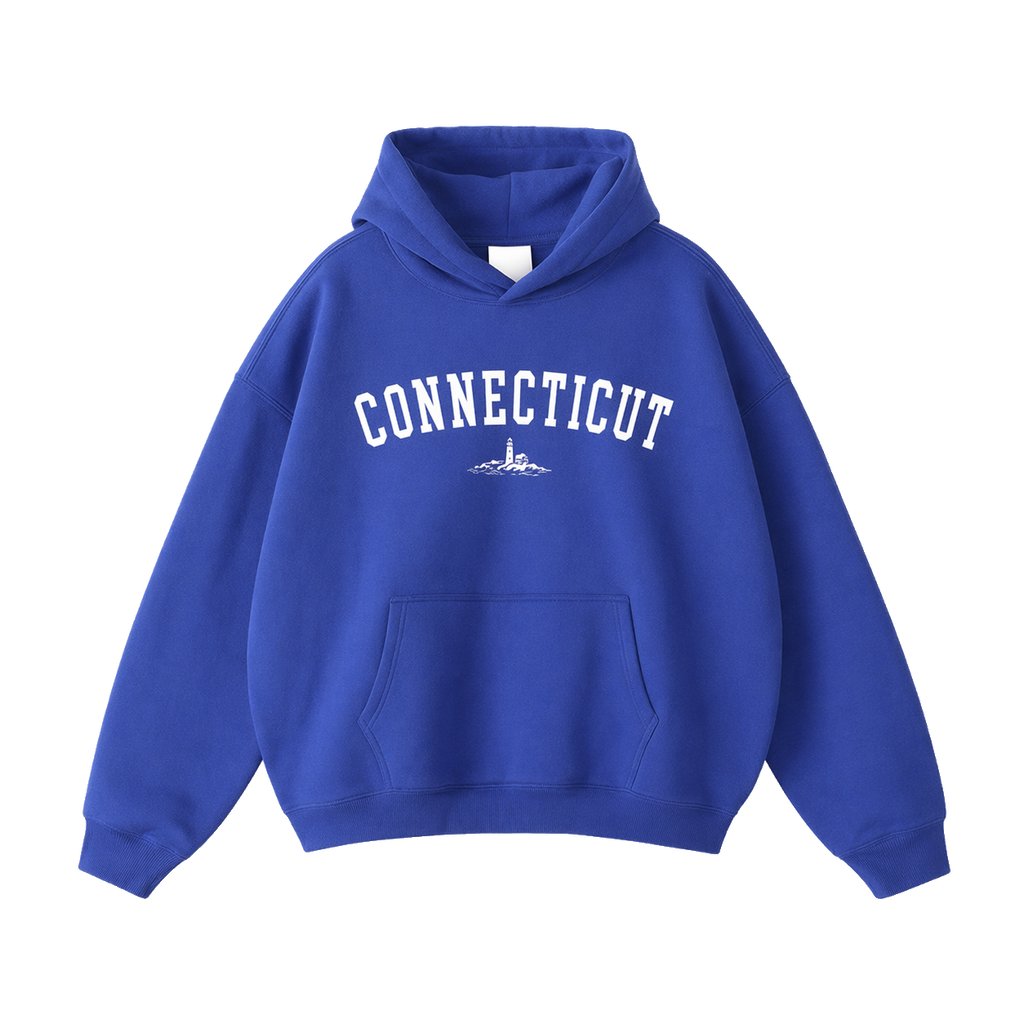 Collection 9 Connecticut Oversize Fleeced Hoodie - Klein Blue front