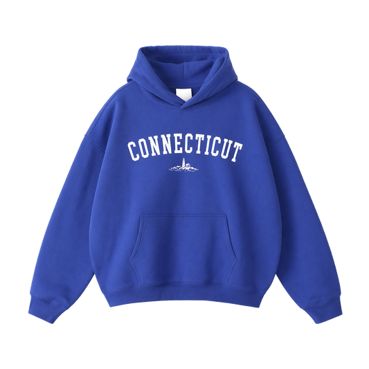 Collection 9 Connecticut Oversize Fleeced Hoodie - Klein Blue front