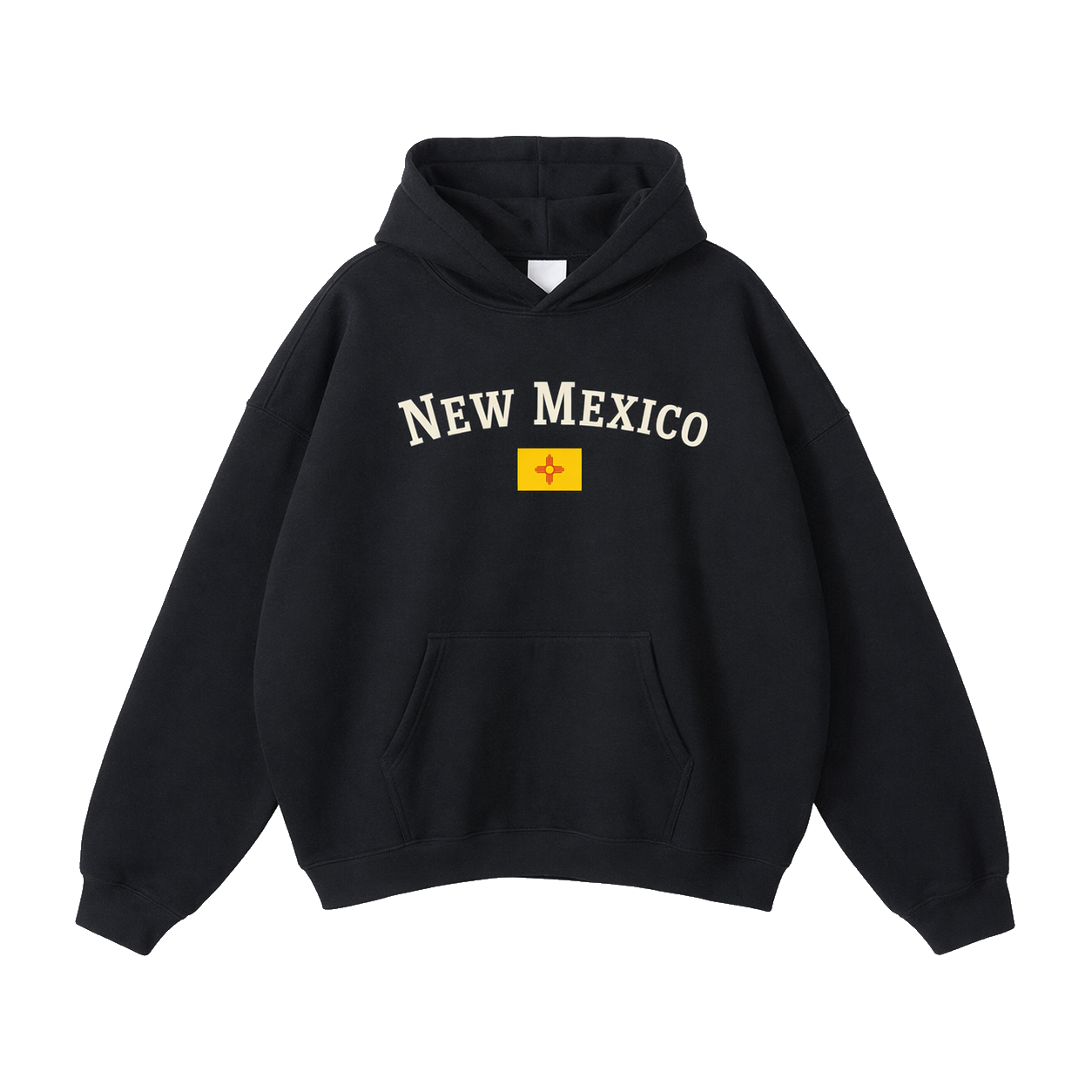 Collection 6 New Mexico Oversize Fleeced Hoodie - Black front