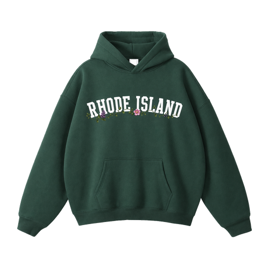 Collection 10 Rhode Island Oversize Fleeced Hoodie - Eden Green front