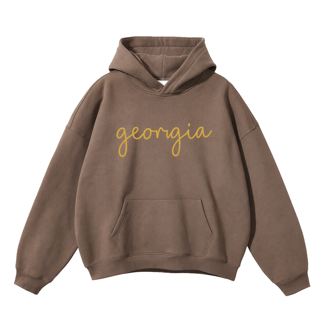 Collection 3 Georgia Oversize Fleeced Hoodie - Brown front