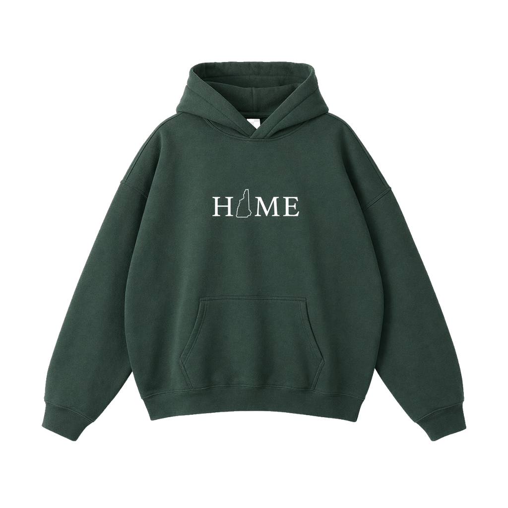Collection 5 New Hampshire Oversize Fleeced Hoodie - Eden Green front