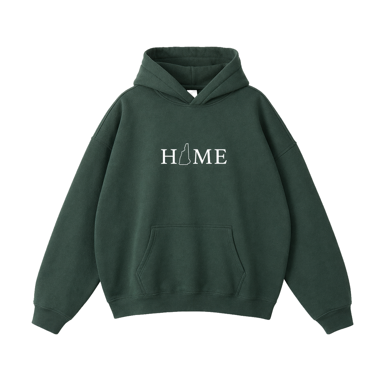 Collection 5 New Hampshire Oversize Fleeced Hoodie - Eden Green front