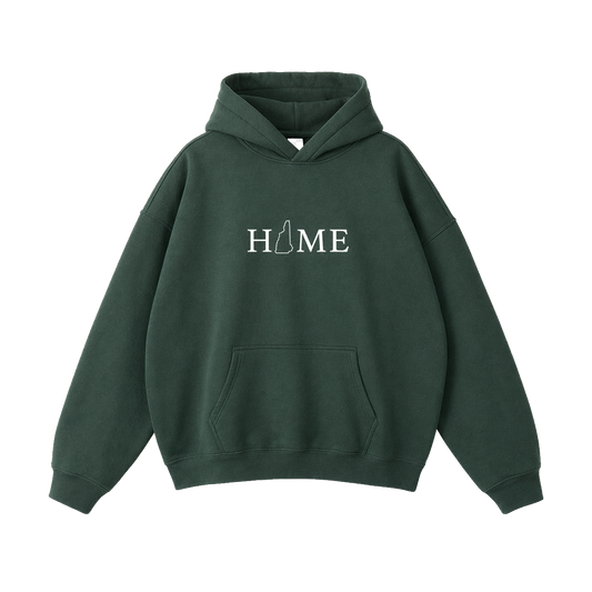 Collection 5 New Hampshire Oversize Fleeced Hoodie - Eden Green front