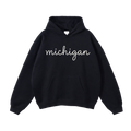 Collection 3 Michigan Oversize Fleeced Hoodie - Black front