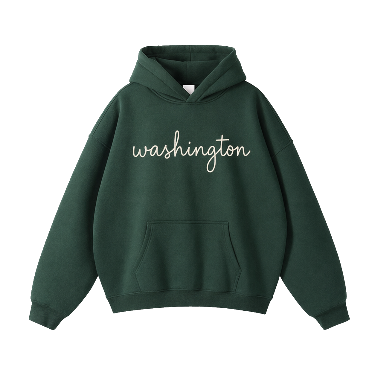 Collection 3 Washington Oversize Fleeced Hoodie - Eden Green front
