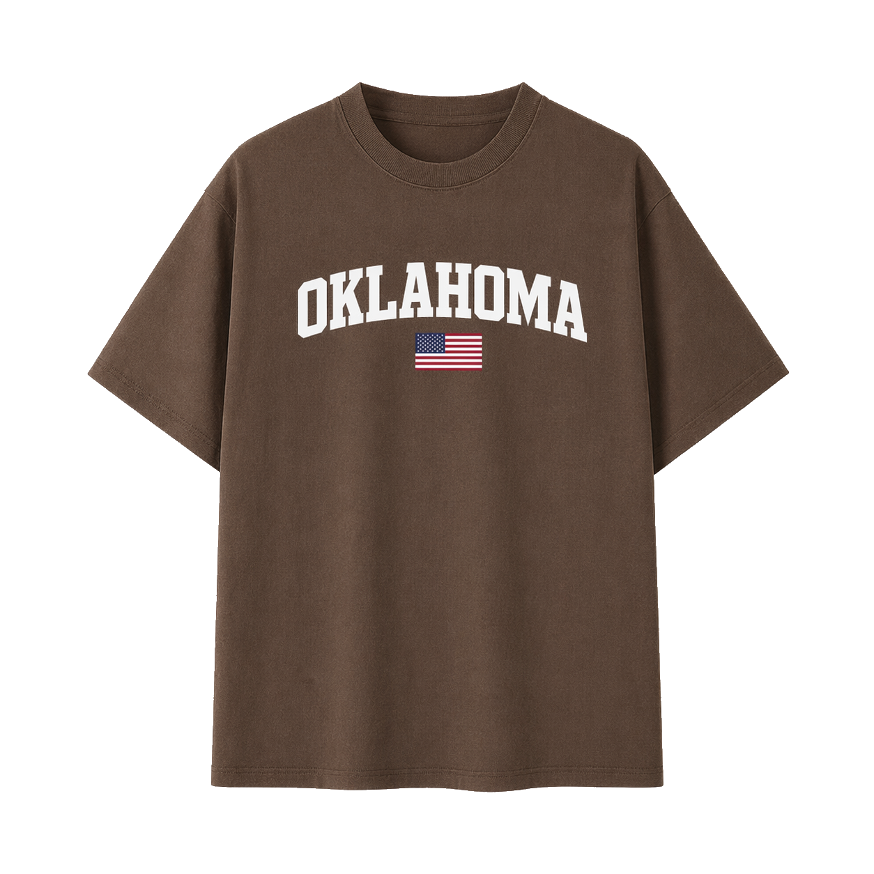 Collection 2 Oklahoma Essential Cotton T-Shirt - Coffee front