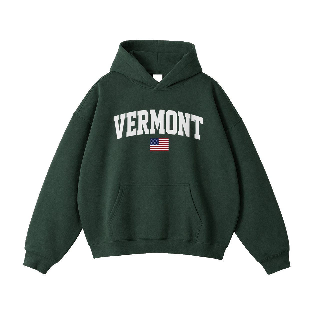 Collection 2 Vermont Oversize Fleeced Hoodie - Eden Green front