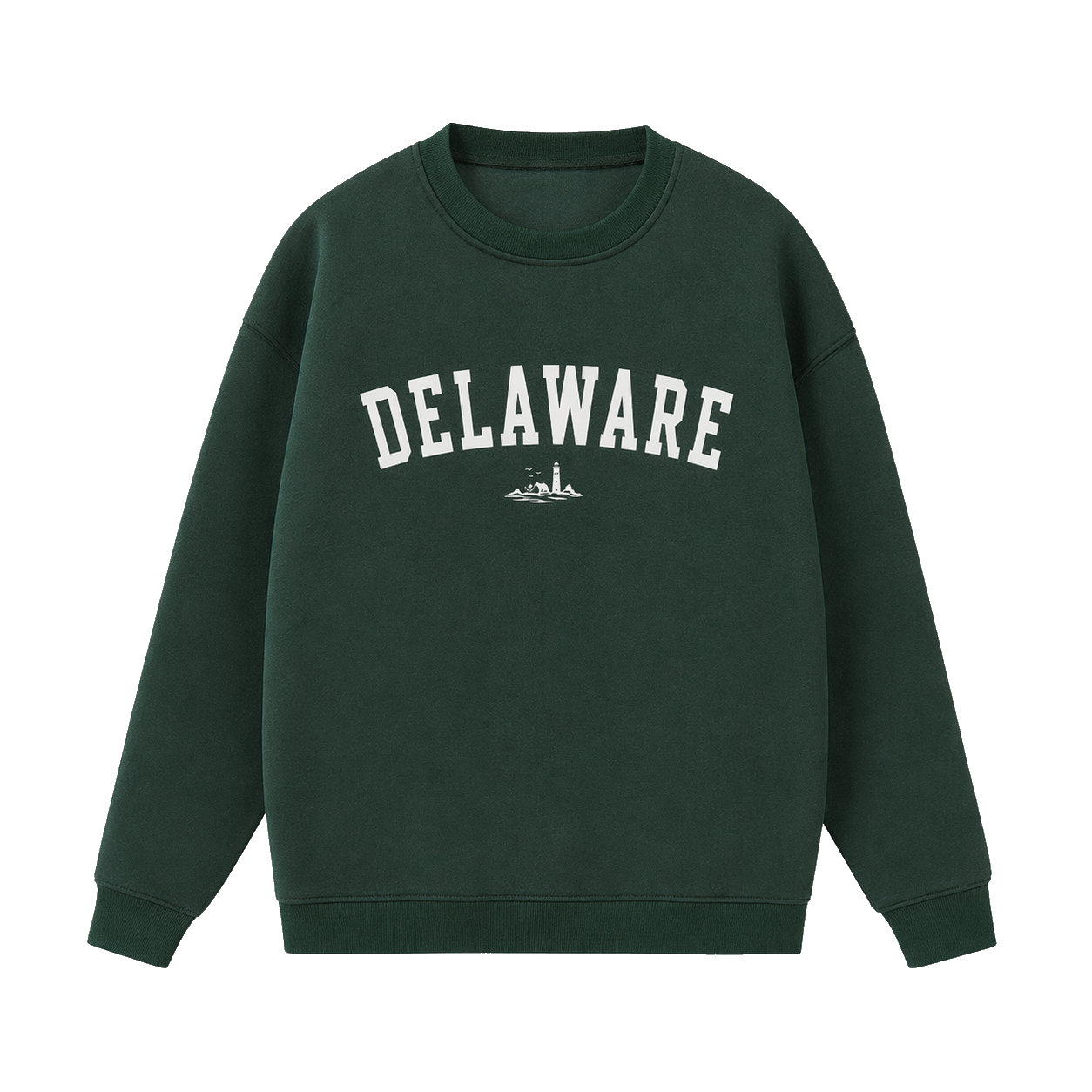 Collection 9 Delaware Essential Heavyweight Crewneck Sweatshirt - Dark Green front