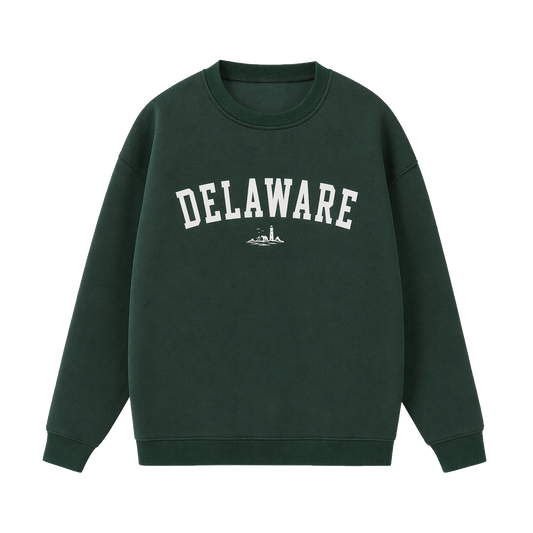 Collection 9 Delaware Essential Heavyweight Crewneck Sweatshirt - Dark Green front