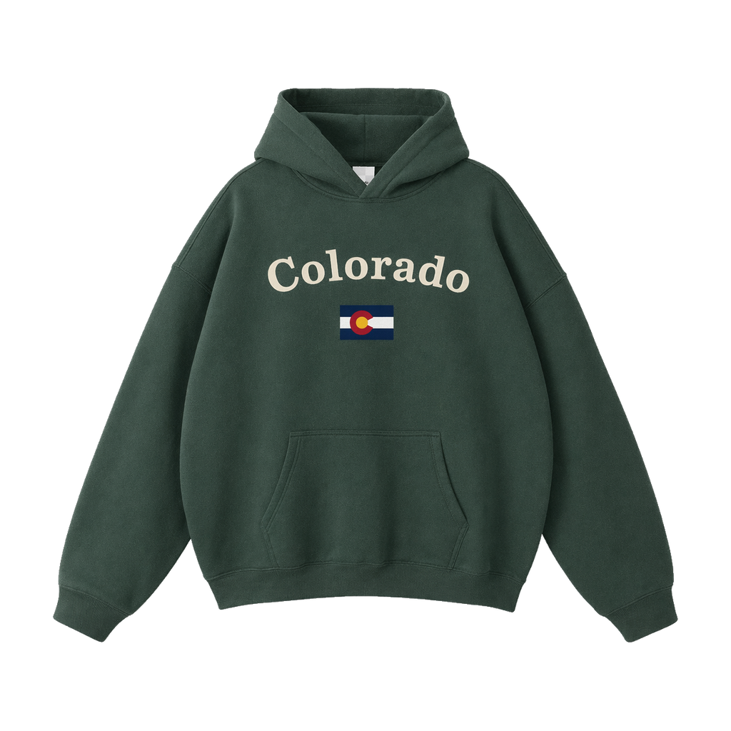 Collection 6 Colorado Oversize Fleeced Hoodie - Eden Green front