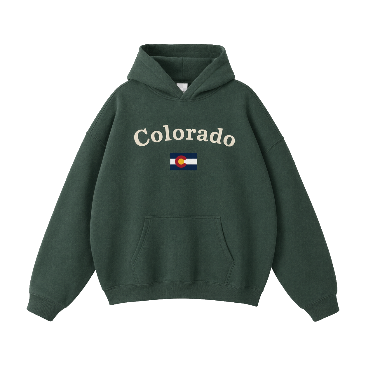 Collection 6 Colorado Oversize Fleeced Hoodie - Eden Green front
